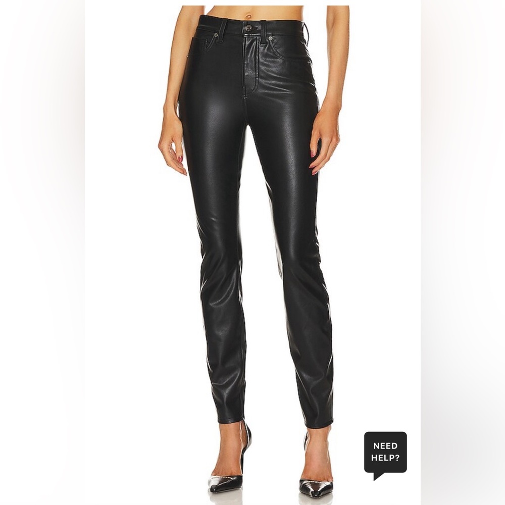 Veronica Beard Faux leather high rise pants